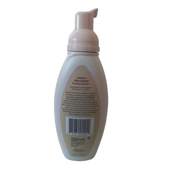 Aveeno Ultra Calming Foaming Cleanser Active Naturals 6 oz Fragrance Free New - Picture 2 of 2